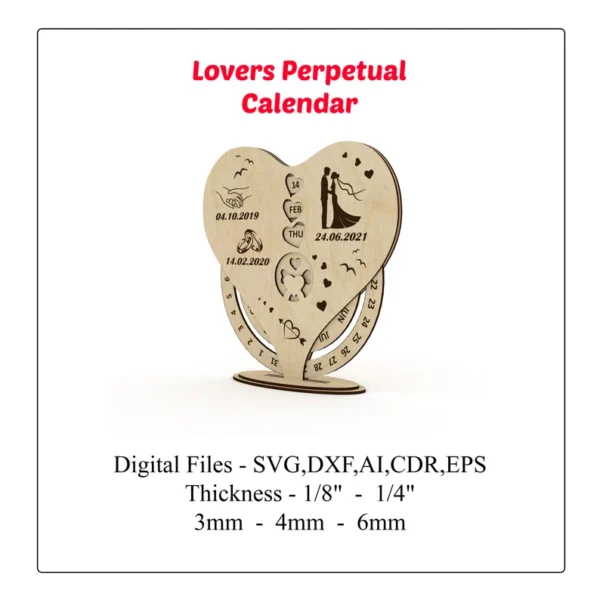Calendario Perpetuo Del Dia De San Valentin Creativo Digital